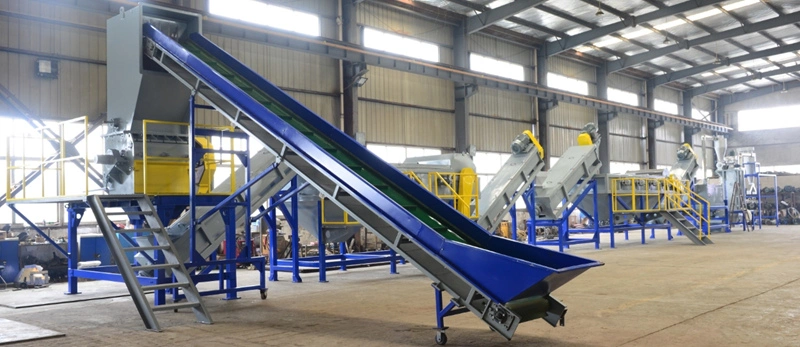 PET bottle crushing and washing machine